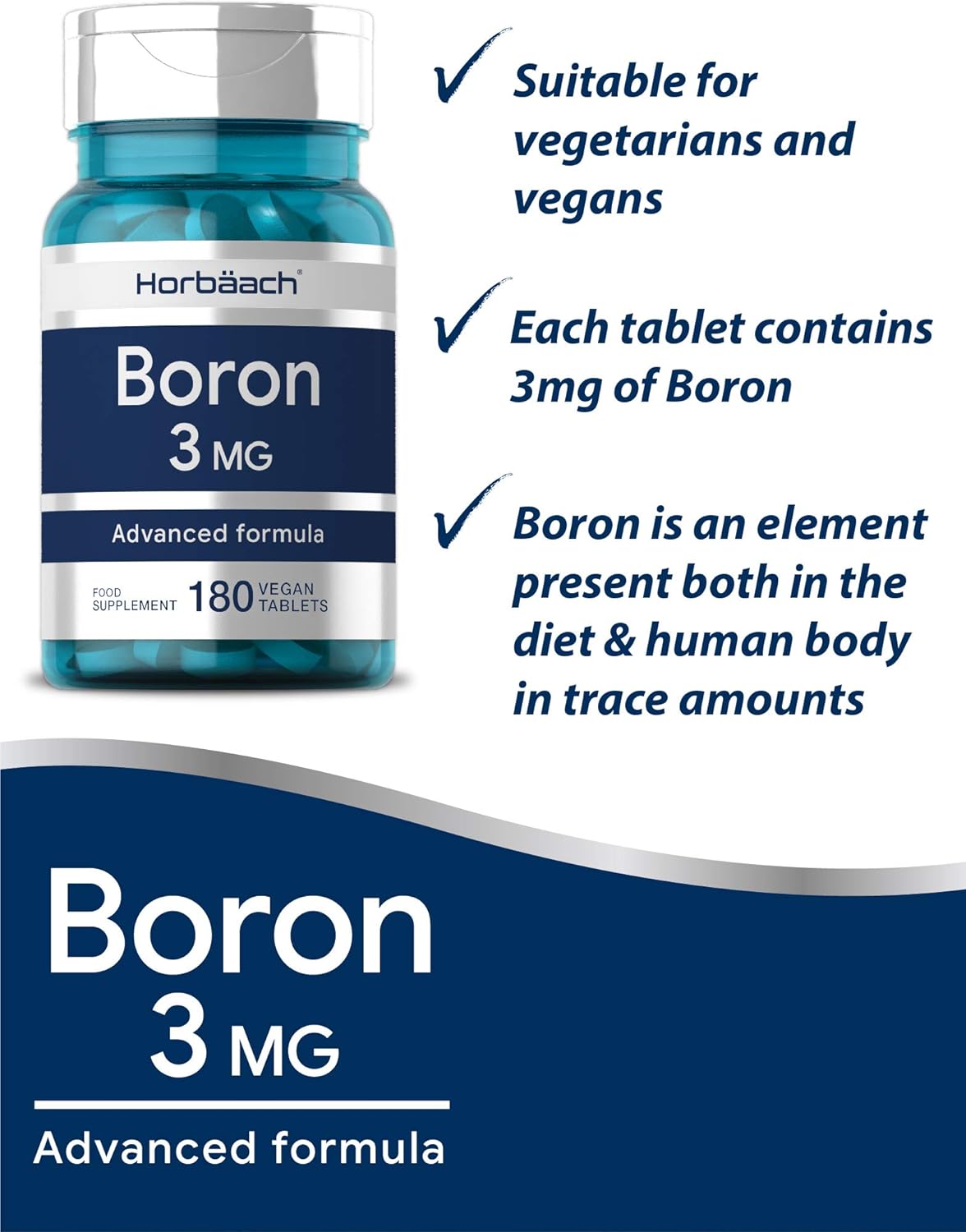 Boron 10mg, 180 count (Pack of 1) - Image 3
