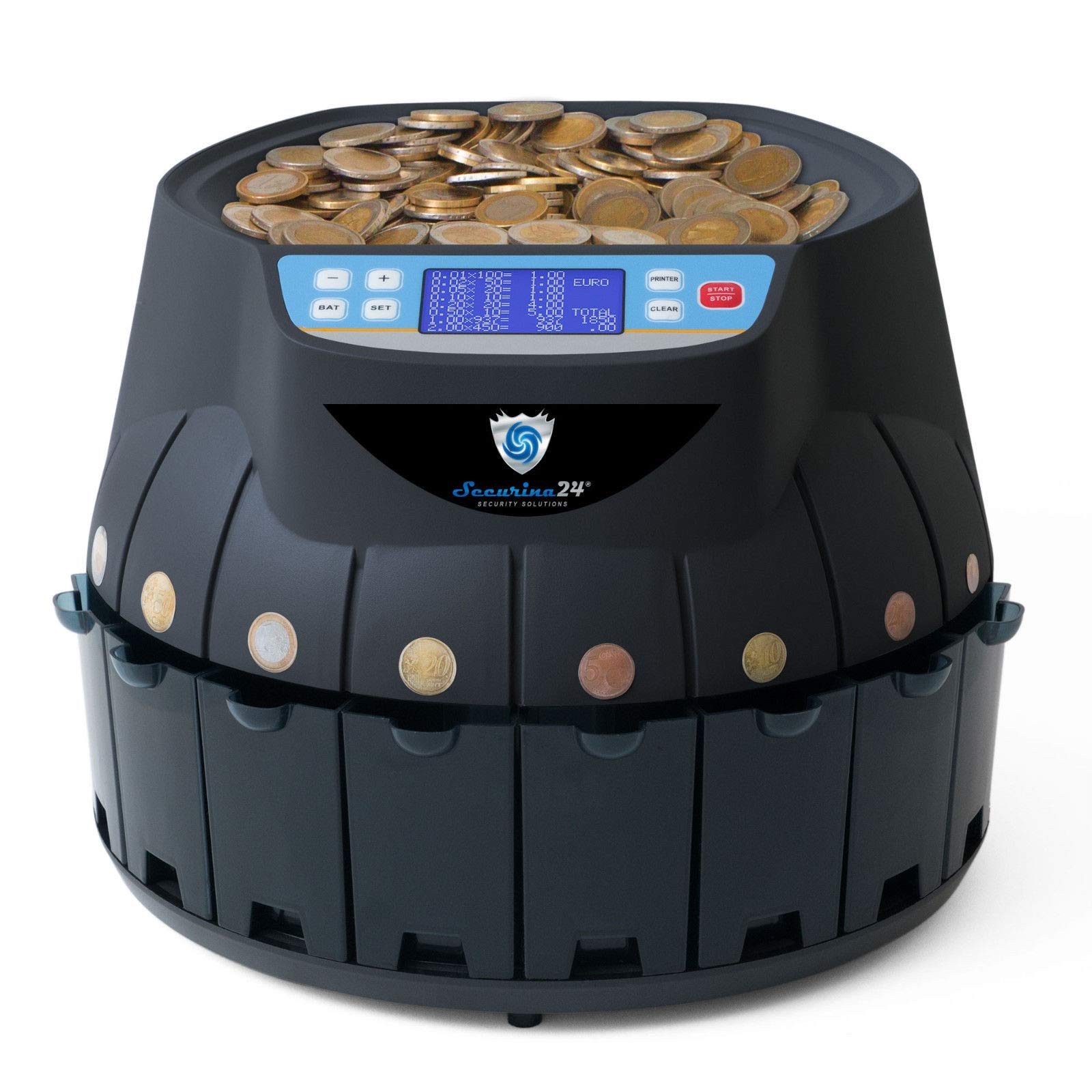 Securina24® professional coin counter, euro coin counting machine