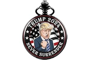 SUDESMO Trump 2024 Gift American Novelty Gift Pocket Watch Gift for Men, Funny Gift Pocket Watch Gift Novelty Trump 2024 Gift C