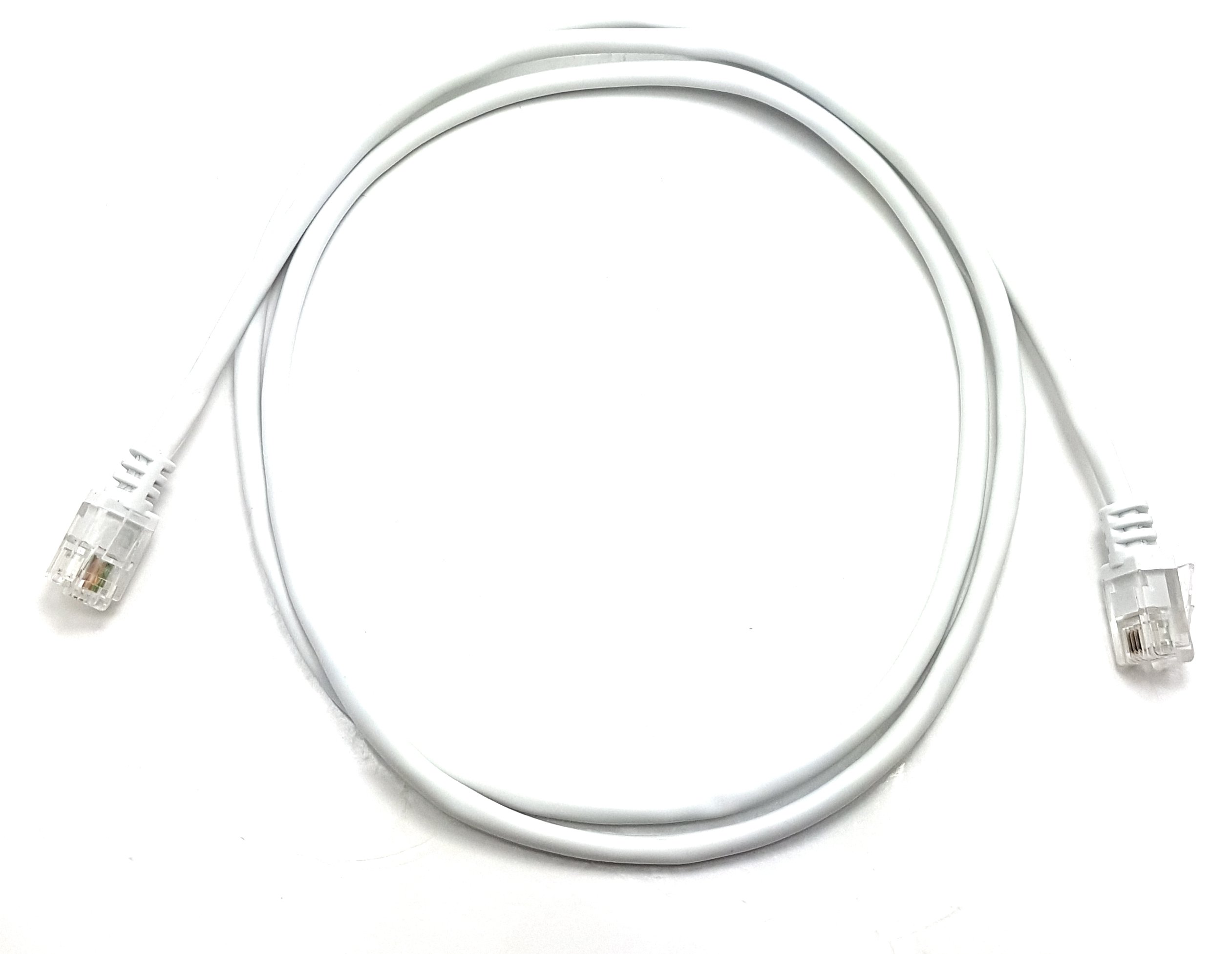 MainCore 1m Long White ADSL 2+ High Speed 26AWG Broadband Modem Cable RJ11 to RJ11 (Available in 0.5m, 1m, 3m, 5m, 10m, 20m) (1m)