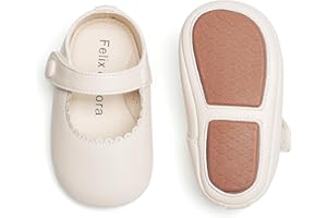 FELIX & FLORA Soft Sole Baby Dress Shoes - Infant Baby Walking Shoes Moccasinss Rubber Sole Crib Shoes