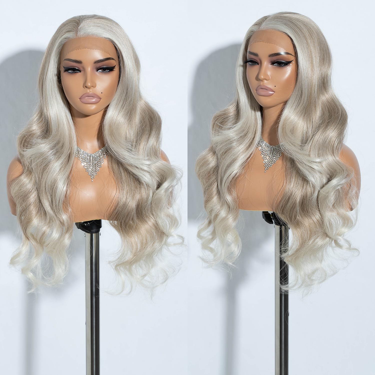 Joedir 13X4 Lace Front Wig Free Parting Lace Frontal Wigs With Baby Hair Pre Plucked Synthetic Wig Natural Looking Body Wave Wigs for Women 30 Inch Glueless Lace Front Wigs