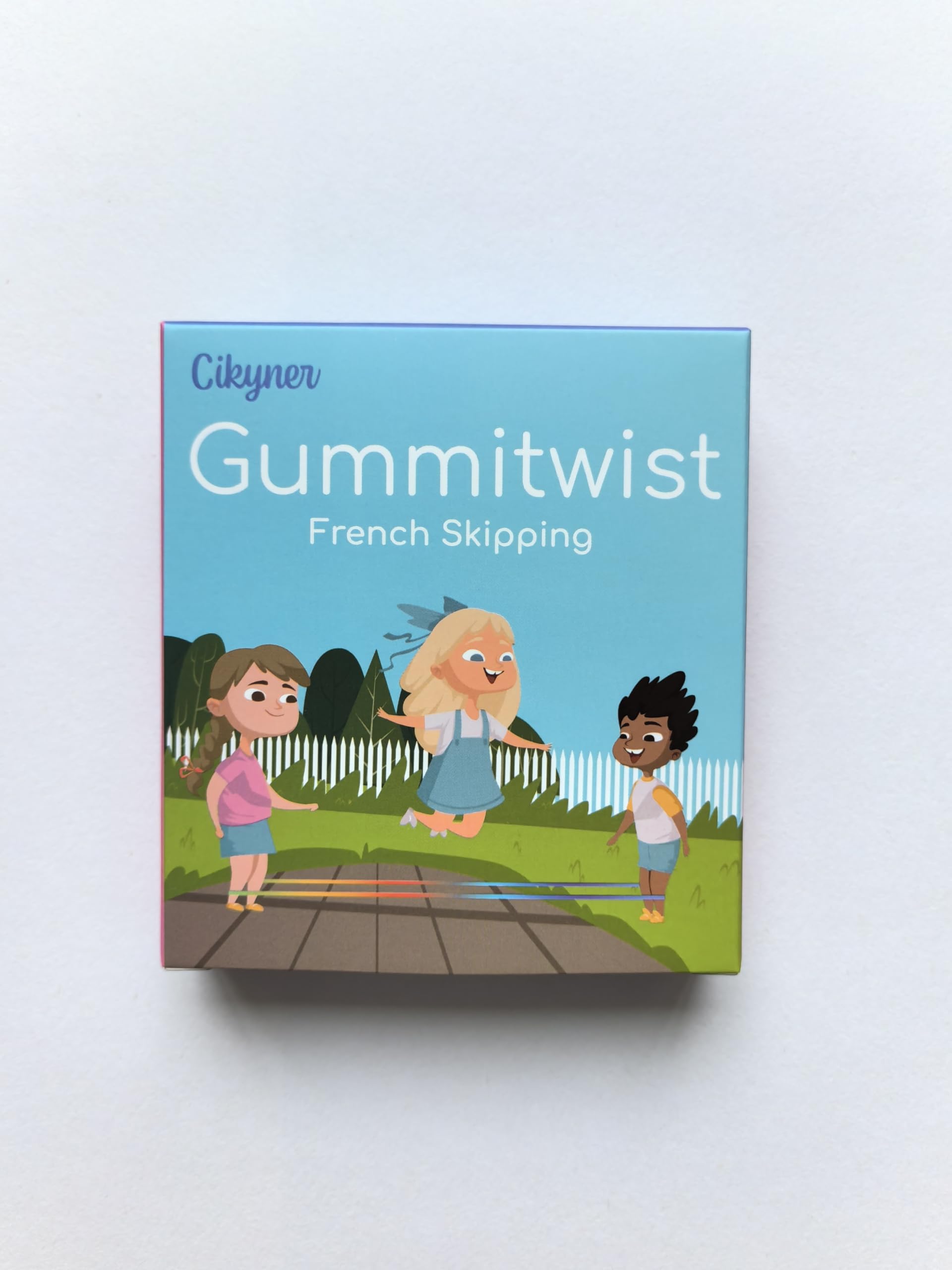 Cikyner Chinese Jump Rope, 4m Long 1.5cm Wide Elastic Chinese Ropes with Instructions French Skipping Rainbow Band for Indoor and Outdoor Children Jumpsies Games, Ideal for Gifts for Girls and Boys