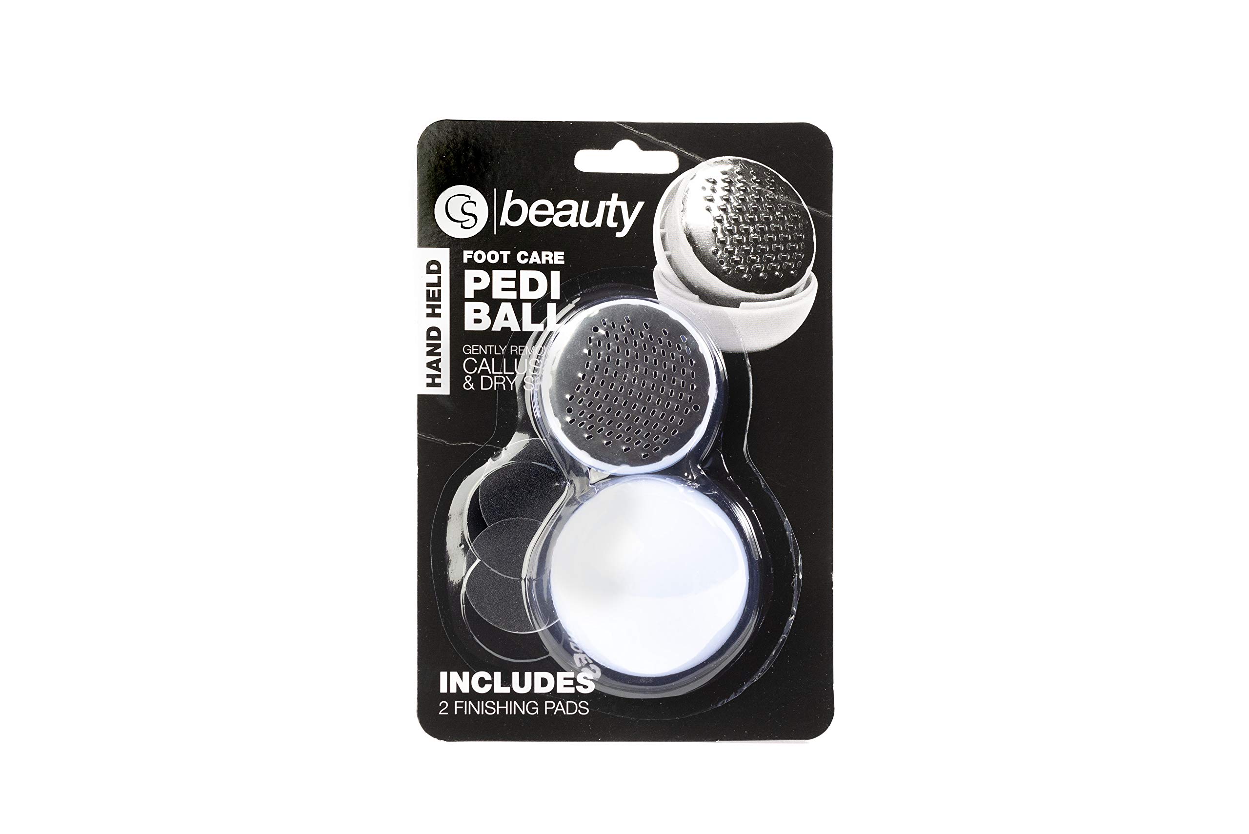 CS Beauty Pedi Ball ~ Foot File - Hard Skin Remover ~ Callus Dry Dead Skin Remover - Foot File with Finishing Pads