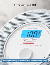 X-Sense SC07-W 3-Pack Wireless Interlinked Smoke CO Alarm with LCD Display view 7