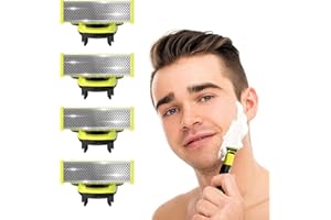 AUIXOPI 4-Pack Compatible with Oneblade Replacement Blades Suitable Spare Compatible with Philips One Blade Replacement Blade for QP14xx、QP25xx、QP26xx、QP27xx、QP28xx 、 QP65xx、QP66xx