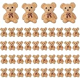BENOSPACE 20Pcs Mini Bear Figurines Resin Animal Statue Ornaments Tiny Potted Home Cake Decor Bear DIY Crafts Accessories Garden Herd of Flat Back Cattle Fairy Outdoor Moss Micro Landscape Decoration