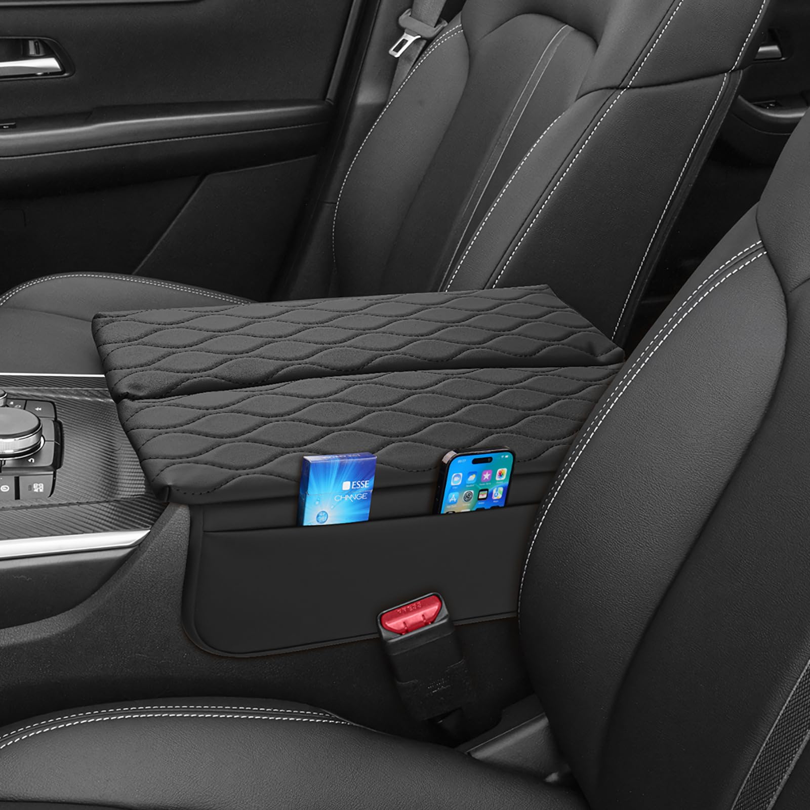 Photo 1 of Shademax Custom for 2026 2025 2024 Mazda CX90 Center Console Cover Armrest Cover for Mazda CX-90 Accessories Arm Rest Cushion Pad Leather Middle Console Cover Armrest Seat Box Protector Anti-Scratch
