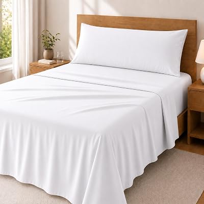 Premium – Set Lenzuola 3 Pezzi in Microfibra Spazzolata (90X200) – Lenzuolo con Angoli, Lenzuolo Piatto e 1 Federa 80X50 – Extra Morbido, Anti-Piega e Certificato Oeko-Tex