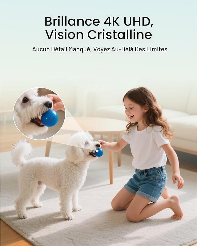 4K Caméra Surveillance WiFi Intérieure avec Carte Mémoire 64Go — photo 8 sur 8