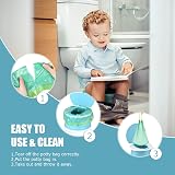 VISATOR Portable Travel Potty Chair Liners Bags 90 Pcs Green 45x50CM view 5