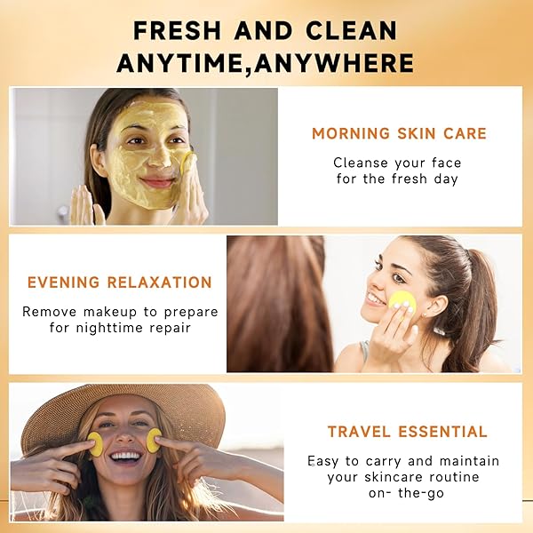 PUMKOT TURMERIC KOJIC ACID CLEANSING PADS, TURMERIC FACE SCRUB PADS ENRICHED WITH KOJIC ACID AND TURMERIC, 60PCS