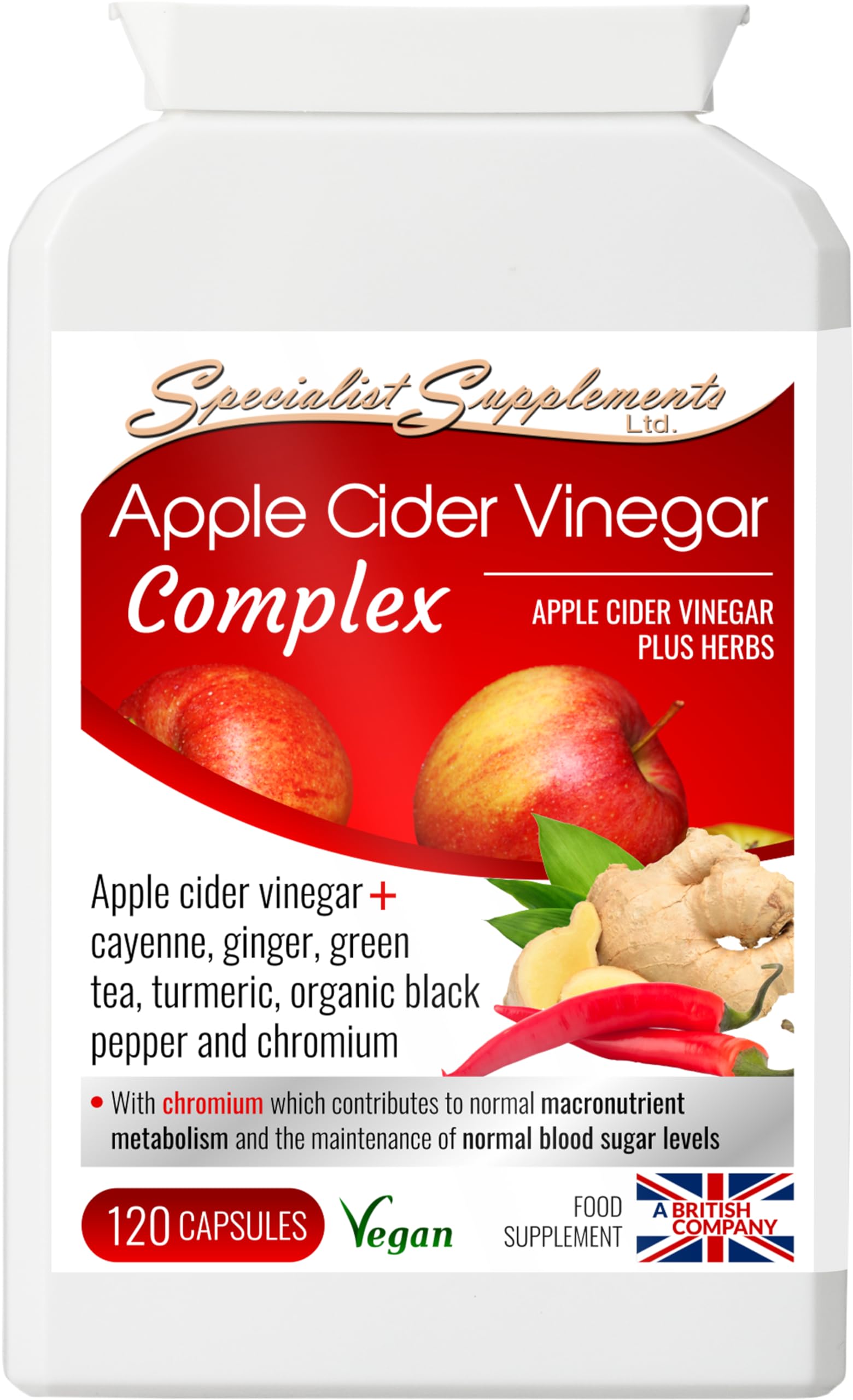 Specialist Supplements Apple Cider Vinegar Complex, 120 Capsules