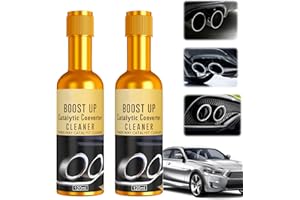 BIXMK 2pcs Catalytic Converter Cleaner Auto Parts Engine, Boost Up Catalytic Convertor Cleaner, Exhaust System Pipe Carbon Removal Cleaner, Fuel System Treatment Oil Additive for Gas and Diesel Car