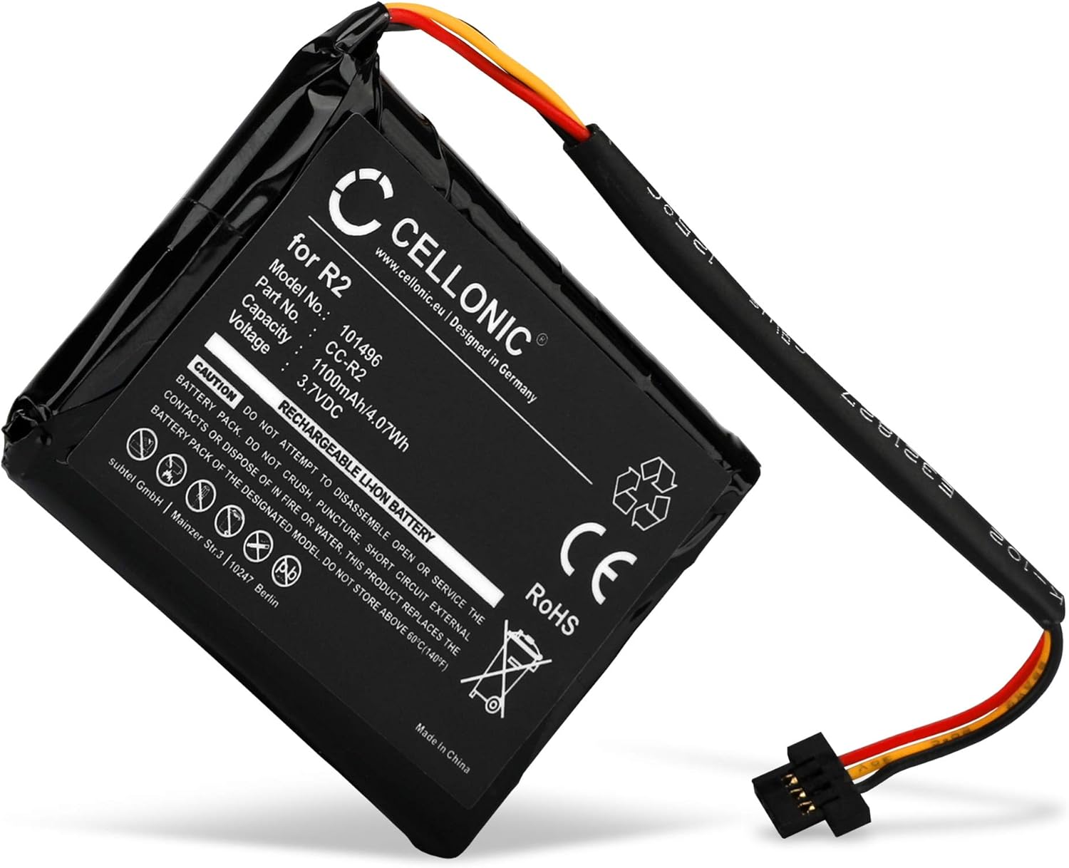 CELLONIC® GPS Battery Replacement for TomTom Pro 4000, XXL 340 AHA11110003, 6027A0090721, FLB0920012619, FMB0829021142, R2 800mAh SatNav Sat Nav Replacement Battery Pack