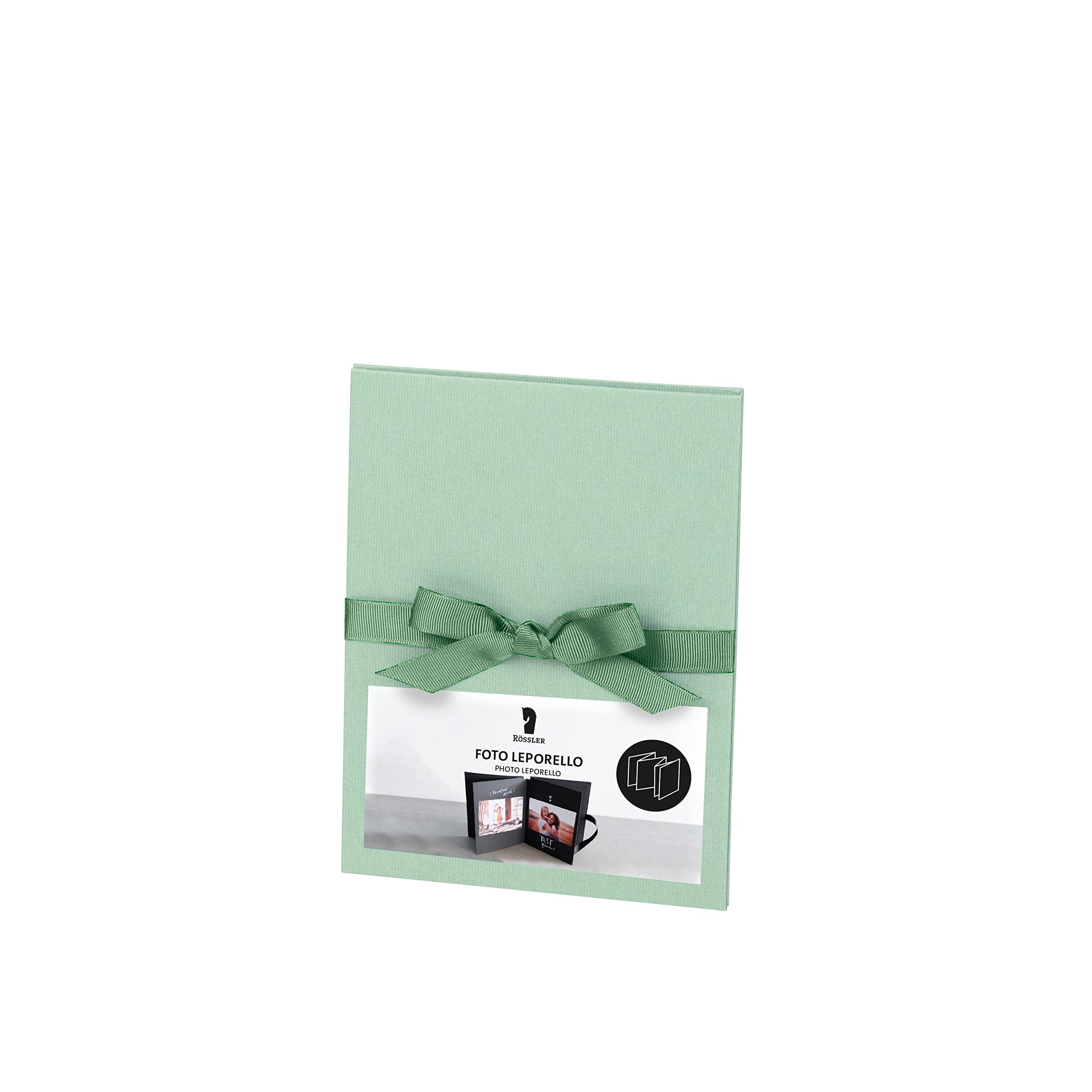 Rössler 13303200650 - Leporello with black pages, mint, 150 x 190 mm, folding book, concertina photo album, pack of 1