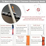 Techfection Universal Chainsaw Sharpening Kit with 5/32 3/16 7/32 Files view 5