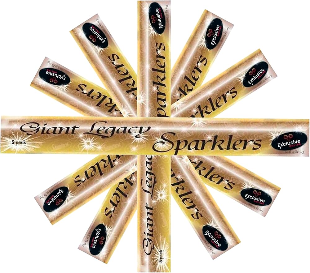 EXCLUSIVE ONLINE Giant Legacy Sparklers 40cm 16in 5 Packets CAT F1 Sparklers