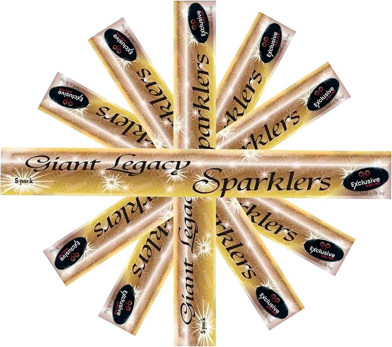 EXCLUSIVE ONLINE Giant Legacy Sparklers 40cm 16in 5 Packets CAT F1 Sparklers