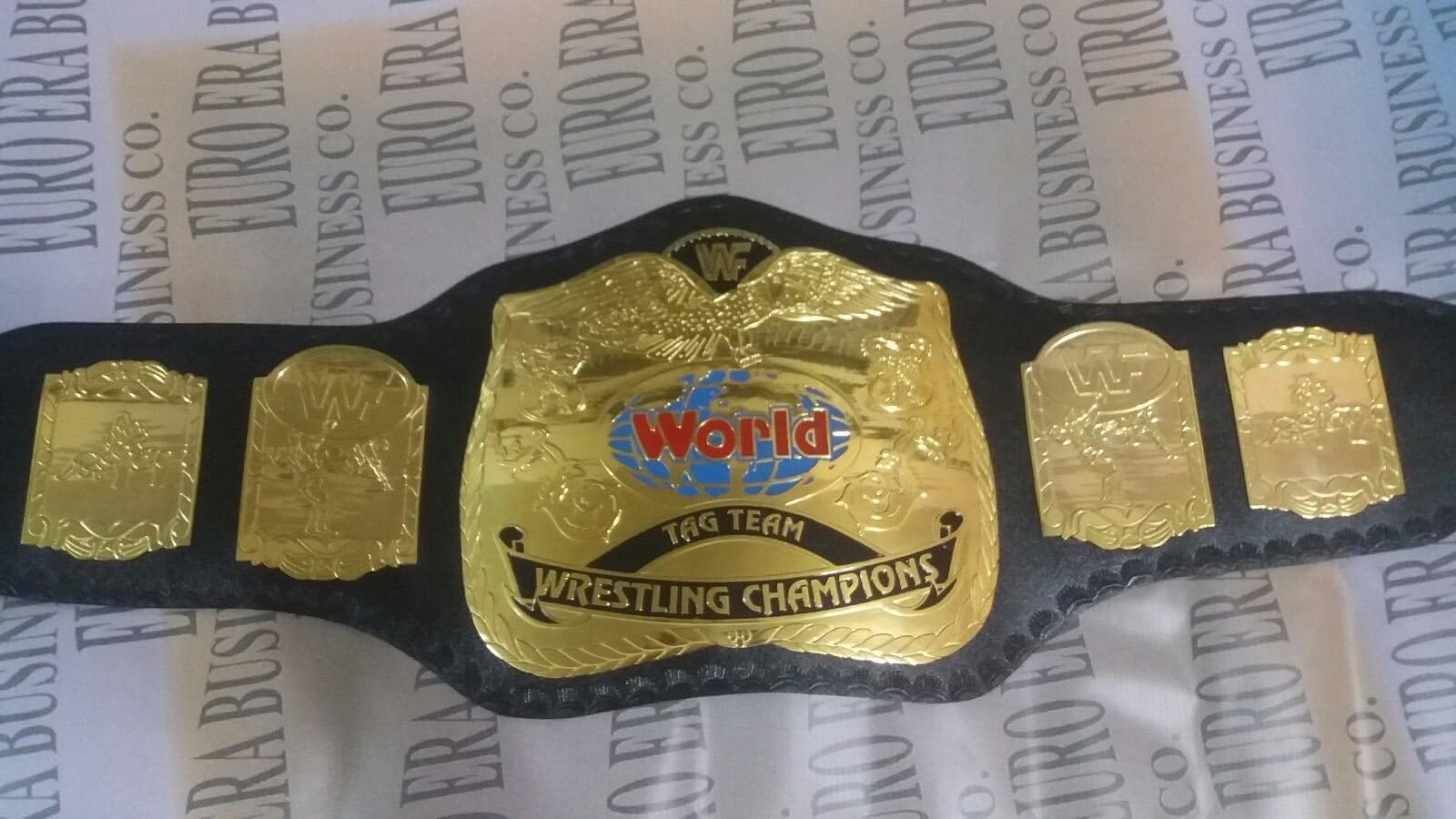 wrestling belts replica New WWF Tag Team Championship Belt, Adult Size & Metal Plates