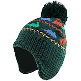 Zsedrut Toddler Baby Beanie Boys Girls Warm Hat Winter Kids Beanies with Fleece Lining