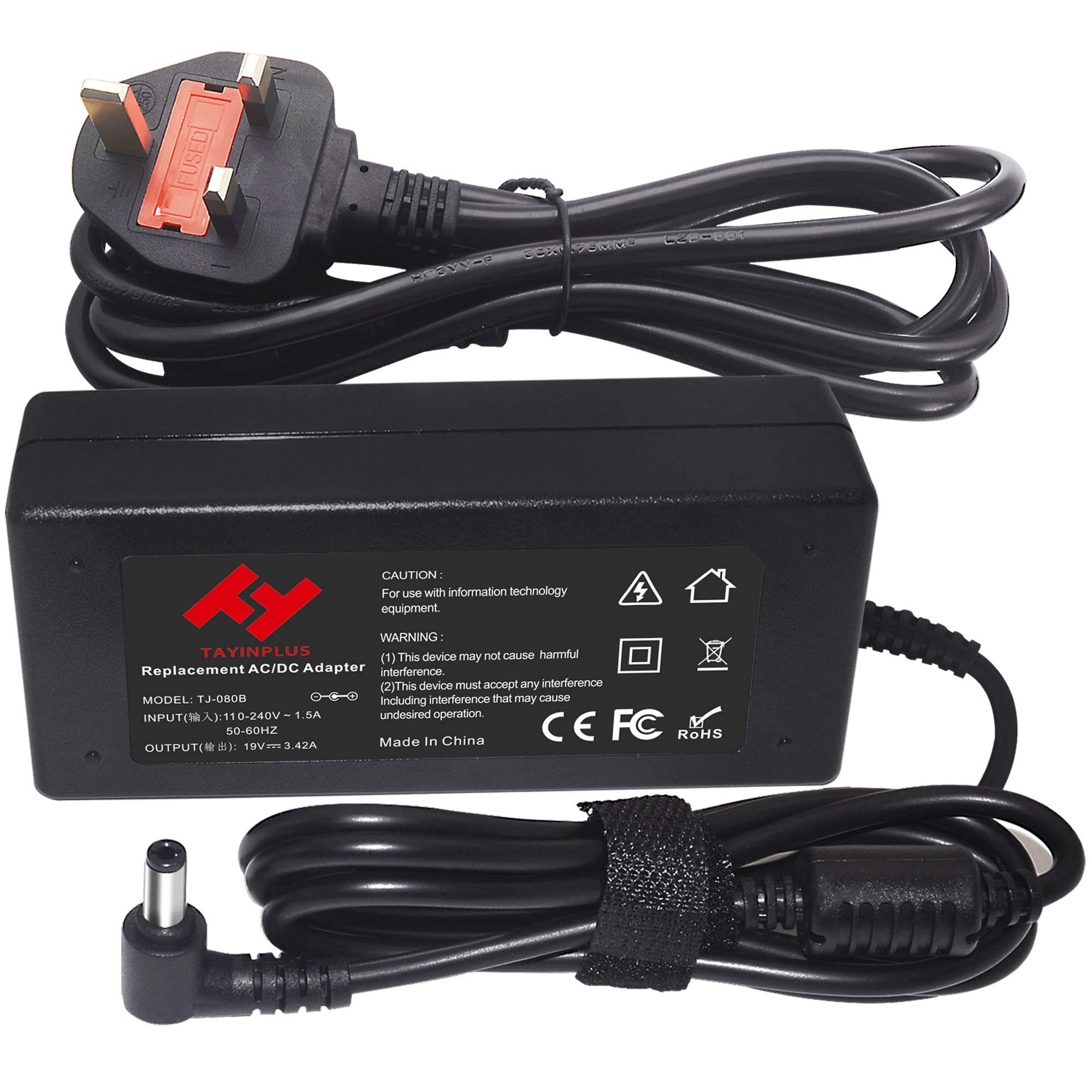 TAYINPLUS 19V 3.42A 65W Laptop charger for Asus N17908 V85 X550 X555l K52 K53 K55 Notebook AC Power Adapter(5.5x2.5mm)