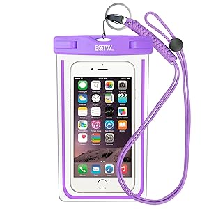 EOTW Waterproof Phone Pouch, IPX8 Universal Waterproof Case Bag Fit for iPhone Xs Max XS XR X Samsung Galaxy s10/s9/s8 up to 6.5" Protective Pouch for Water Parks/Beach/Cruise/Pools
