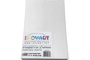 Inovart Presto Foam Printing Plates, 6"x9", 30 Sheets