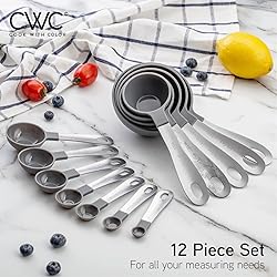 COOK WITH COLOR 12 PC Measuring Cups and Measuring