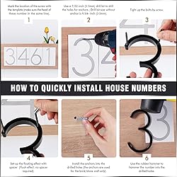 5 Inch Floating House Number 3, VONDERSO Black