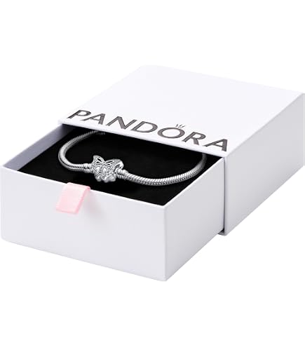 Amazon.com: PANDORA Moments Sparkling Pavé Clasp Snake Chain
