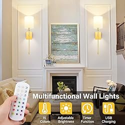 27 Inch Wall Sconces Battery Operated Set of