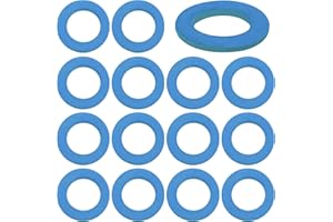 15 Pcs Lower Unit Drain Plug Seal Gasket, 3/8-16 Gearcase Lube Oil Drain Screw Washer Replacement Compatible with Mercury Out