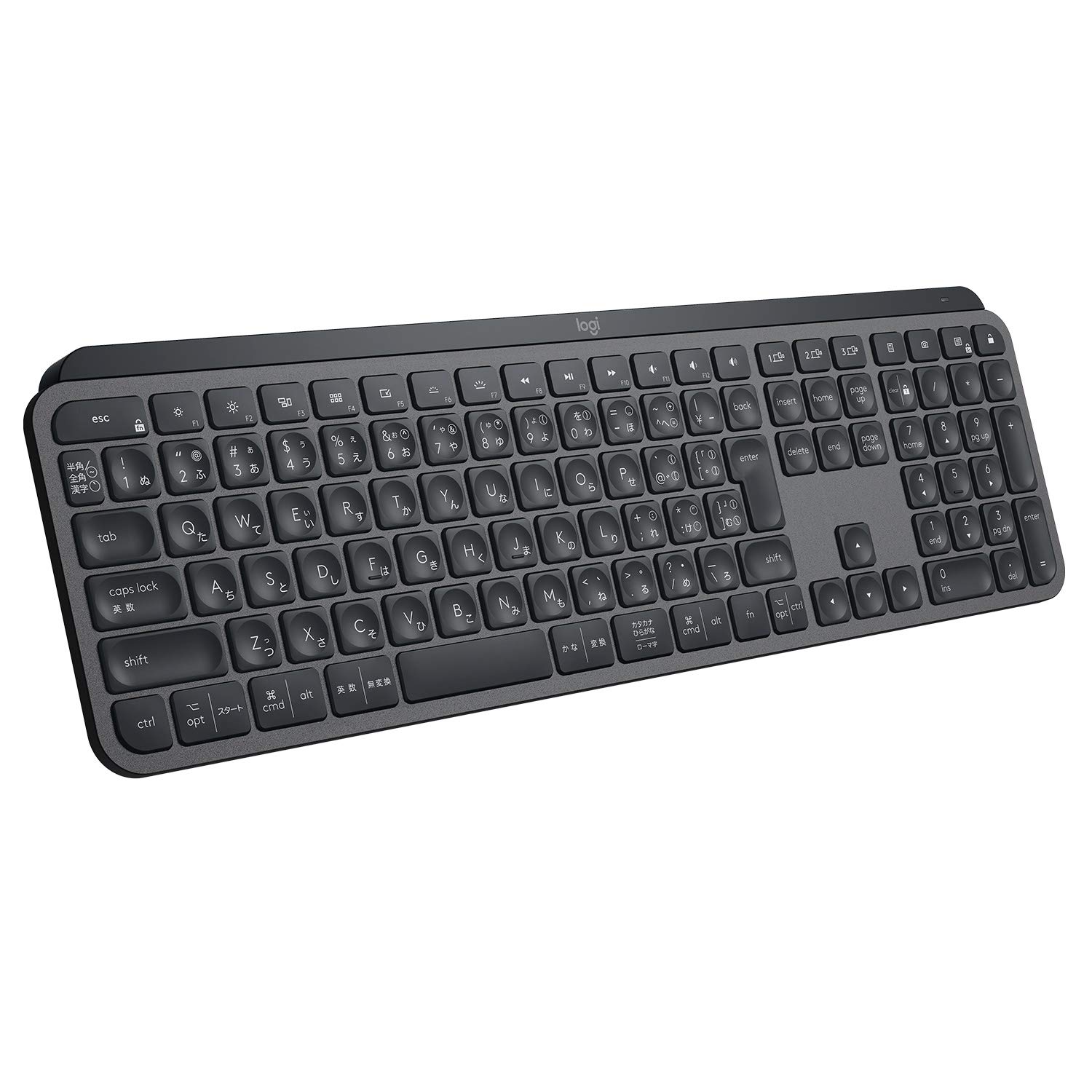 Logitech KX800 MX KEYS Advanced Wireless Keyboard, Rechargeable, Bluetooth, Unifying Receiver, Windows, macOS, Flow, Wireless, Wireless Keyboard