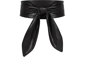 WHIPPY Women Obi Belt Fashion Wrap Around Wide Waistband Knotted Belt for Dress