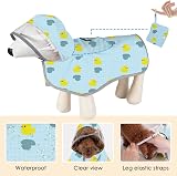 SlowTon Dog Raincoat Waterproof Hooded Jacket with Reflective Strip view 5