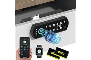 Eseesmart Smart Cabinet Lock Drawer Lock, Magnetic Electronic Digital RFID Keyless Bluetooth Child Safety Baby Proofing Cabinet Locks for Adults Cupboard Closet Liquor Desk File Dresser