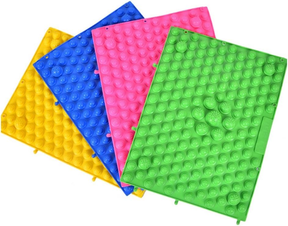 4PCS Kewang Foot Massage Toe Mat Health Care Acupuncture Shiatsu Circulation Reflexology -4 PCS(Yellow/Blue/Pink/Green)-