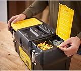 STANLEY Toolbox Storage 19 inch with Heavy Duty Metal Hinge 2 Lid Organisers view 5