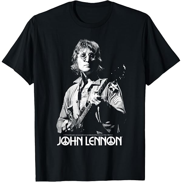 Amazon.com: John Lennon Unisex T-Shirt: New York City B&W - X