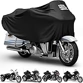 KEMIMOTO Heavy Duty 300D Waterproof Motorcycle Half Cover Fit for Trike, Touring, Touring Ultra Street Road Glide Road King 3