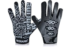 SECHAND Football Gloves for Youth Kids, Non-Slip Breathable Receiver Gloves for Teens, School Training