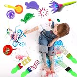 VEYLIN Kids Painting Set 25 Brushes Sponges Bowls Apron Toddler Art Kit view 3