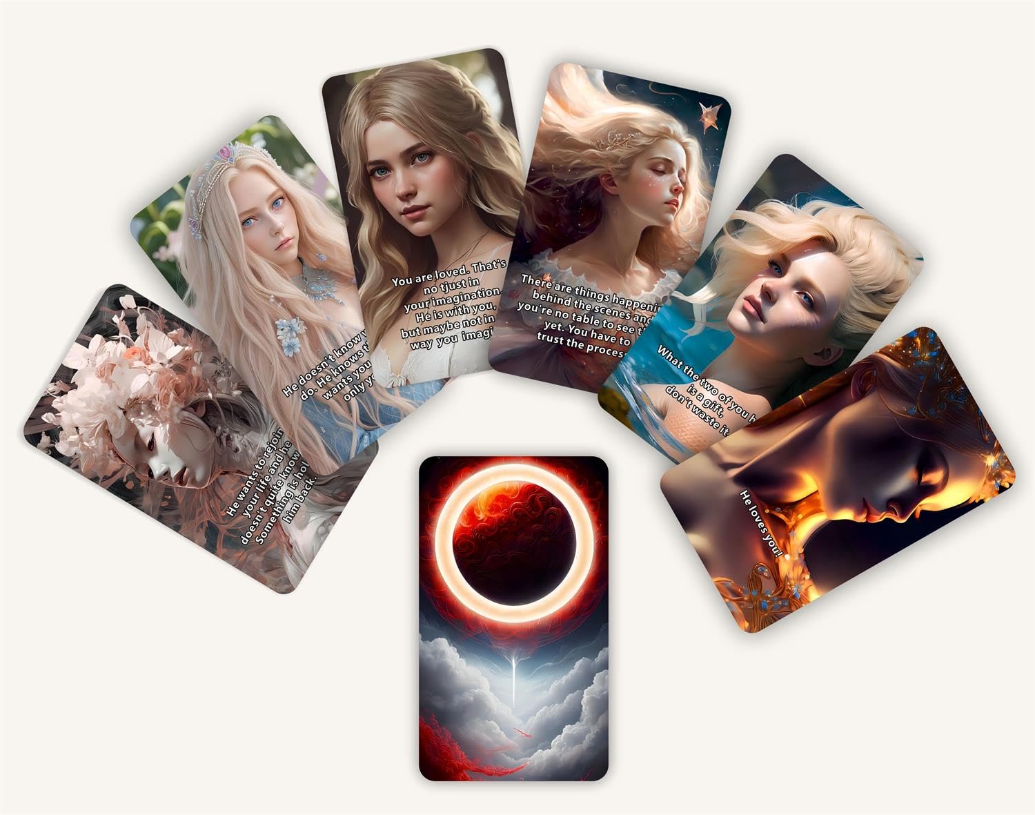 Holy Woman, Love Oracle Cards, Twin Flame Message Oracle Cards, Revealing The Hidden Truth, Desires, Darkness, and Any Divine Intervention That You May Have in Connection with, Oracle Cards