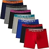 INNERSY Men's Cotton Underwear 7-Pack Colorful Boxer Briefs with Fly for a Week