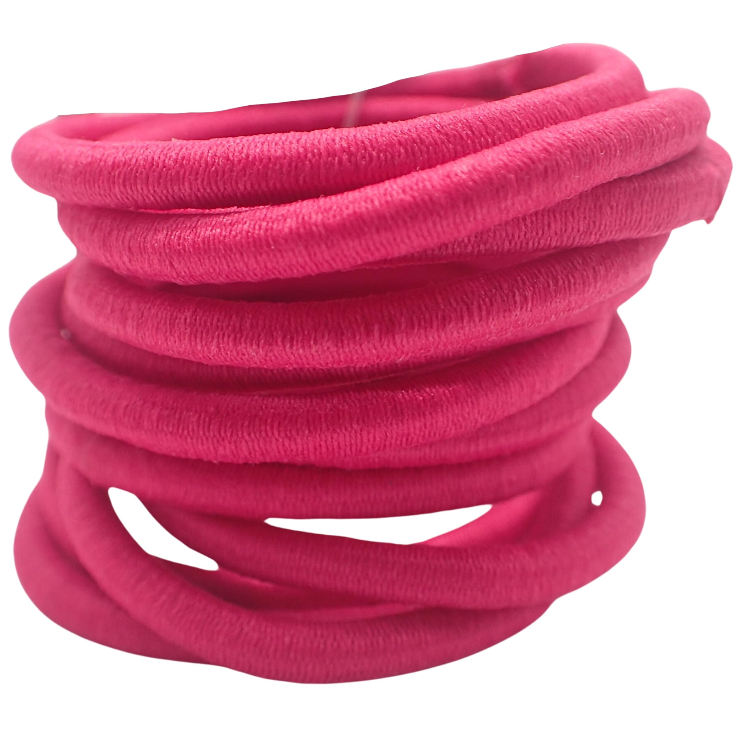 Topkids Accessories Hair Bobbles for Girls and Women, Hair Elastics Hair Bands for Girls Hair Ties Ponytail Holders Hair Accessories for Women Rubber Bands for Hair (12pcs Fuchsia)