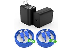 AYICAA for Samsung Super Fast Charger USB C 45W Type C Charger for Samsung Galaxy S24/S23 Ultra Charger Block Fast Charging for Android Phone Extra Long C Charger Cord for Galaxy S24/S23/S22/S21(10FT-Blue)