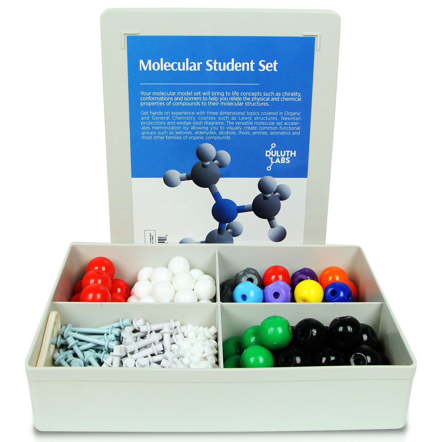 Photo 1 of Duluth Labs Organic Chemistry Molecular Model Student Kit - (88 Atoms and 140 Bond Parts) - MM-004