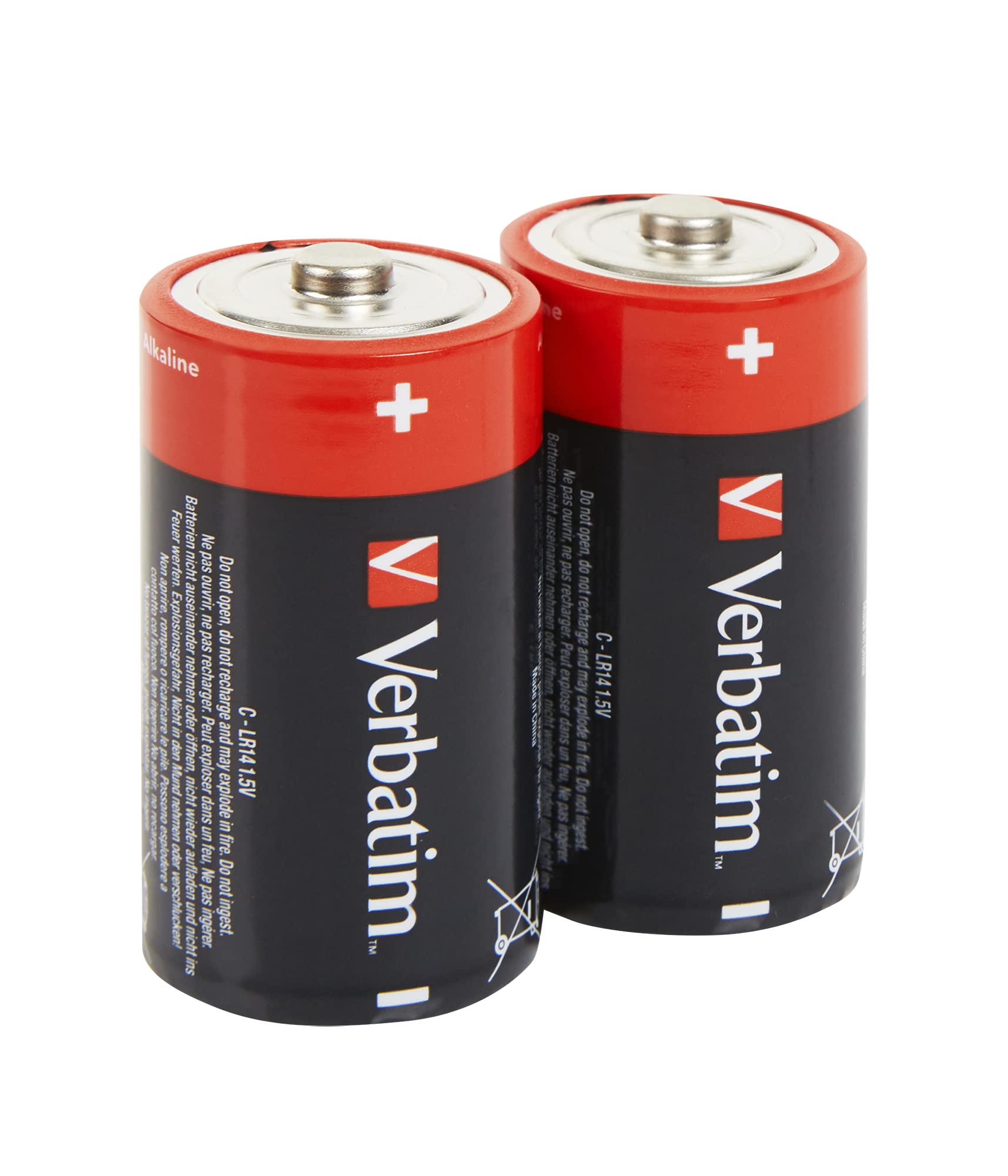 VERBATIM Premium Alkaline Block Batteries - 1.5V - C-LR14 Baby-battery - C-alkaline batteries - batteries for radio, camera, torch, remote control & more - premium alkaline battery - 2 pcs