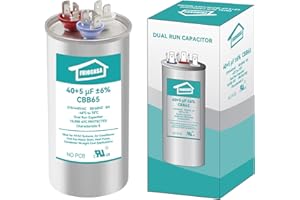 FRIOCASA 40/5 uF 40+5 MFD ±6% Ac Capacitor 370V/440V 50/60Hz CBB65B Air Conditioner Capacitors for AC Unit Fan Motor Start or Pool Pump or Air Condenser Straight Cool